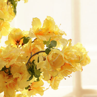 Yellow Azalea Faux Flower Stem Single