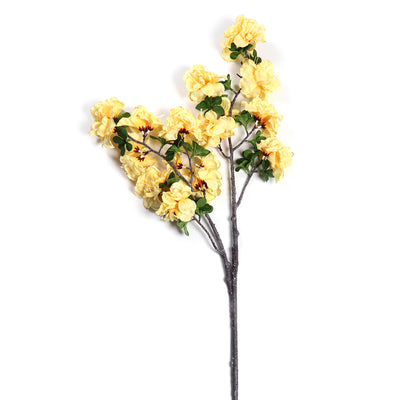 Yellow Azalea Faux Flower Stem Single