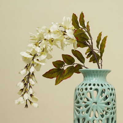 White Bean Faux Flower Stem Single