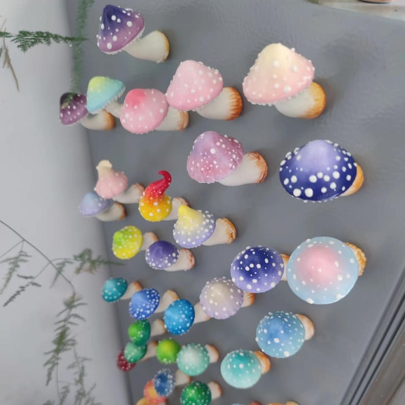 Creative Clay Handcrafts Mushroom Magnets (set of 6)