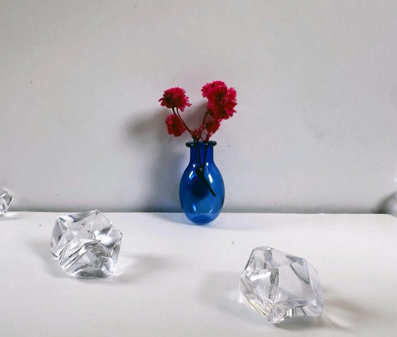 Handmade Ceramic Flower pot Magnet: (Pack Of 6 pots)