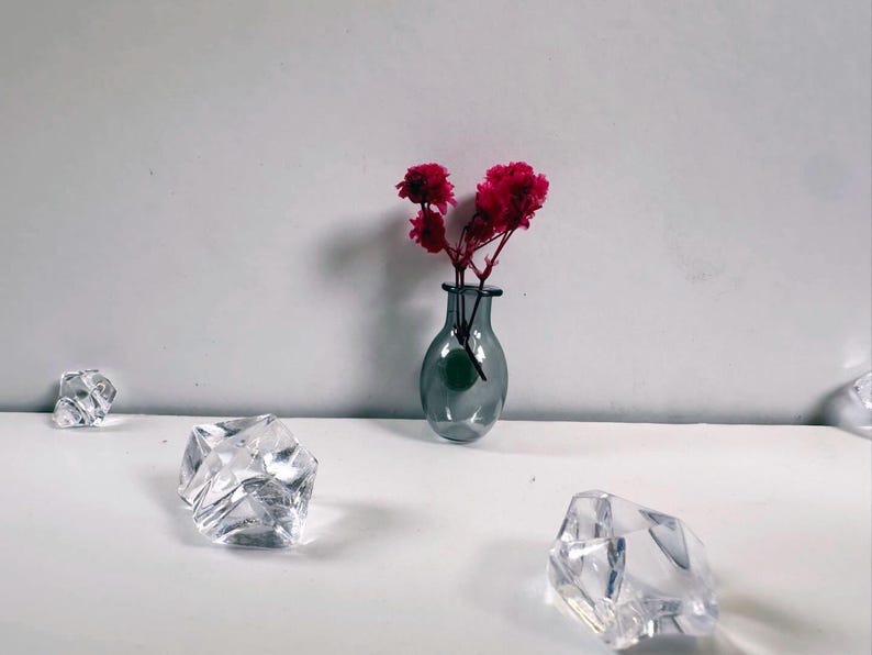 Handmade Ceramic Flower pot Magnet: (Pack Of 6 pots)