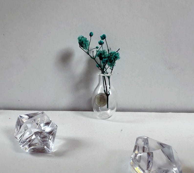 Handmade Ceramic Flower pot Magnet: (Pack Of 6 pots)