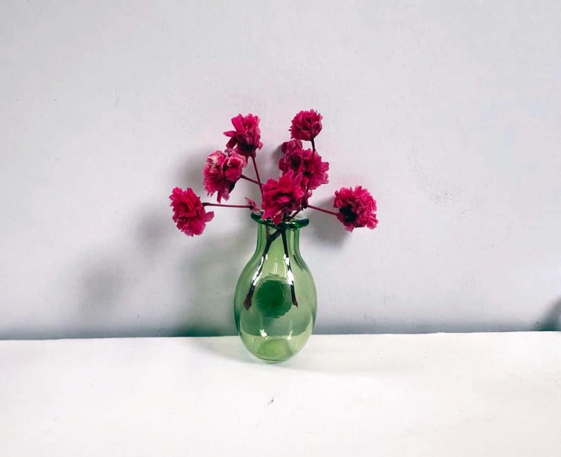 Handmade Ceramic Flower pot Magnet: (Pack Of 6 pots)