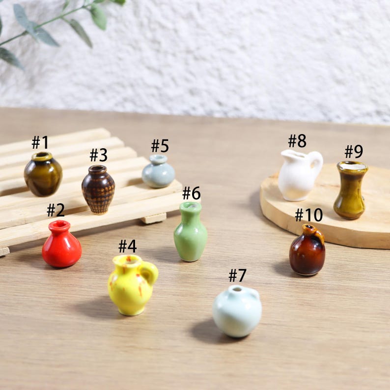 Ceramic Mini Vase Fridge Magnets Combo