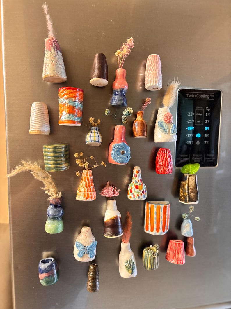 🌿 Fridge Magnet – Small Pot Flower Decoration (PACK RANDOM OF 6)