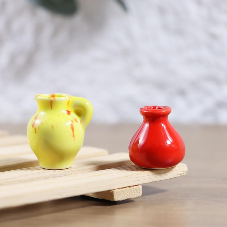 Ceramic Mini Vase Fridge Magnets Combo