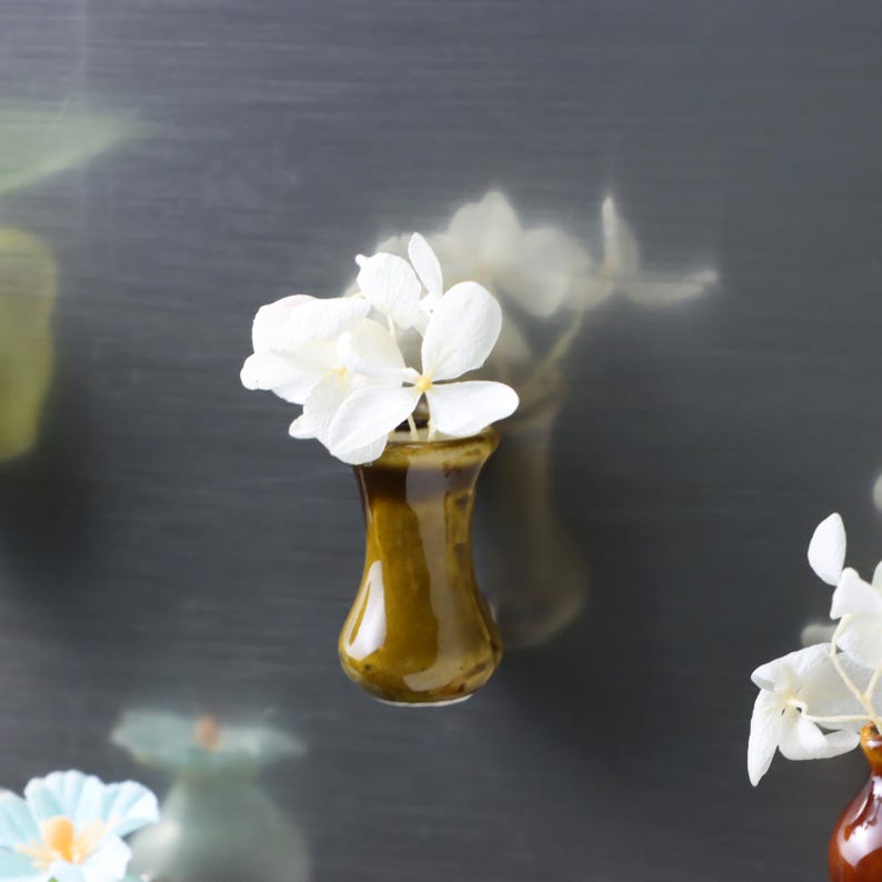 Ceramic Mini Vase Fridge Magnets Combo
